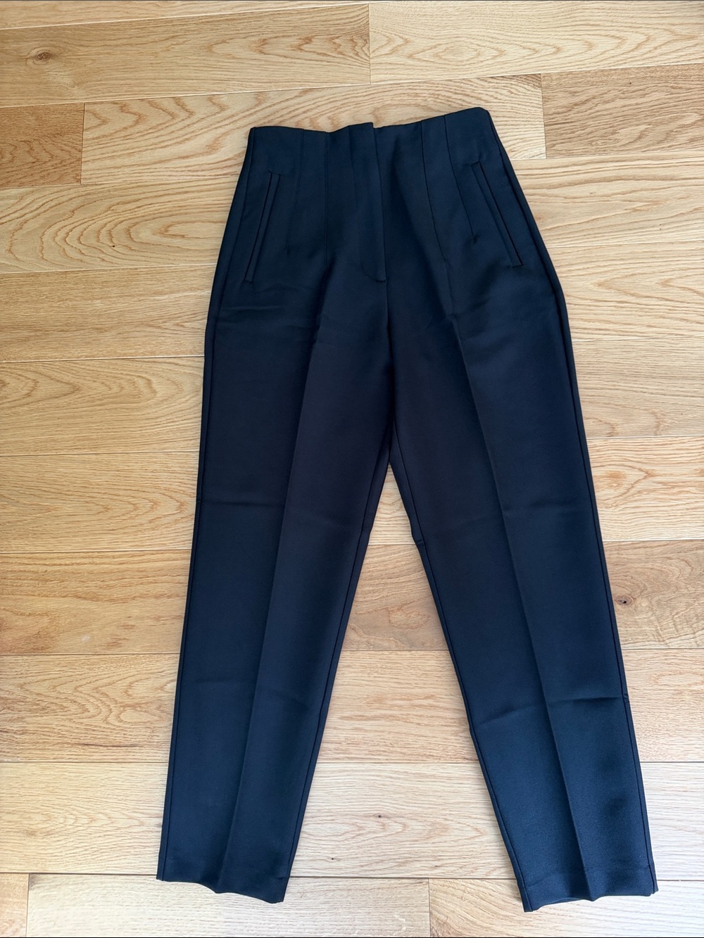 Zara Black Straight-Leg Women's Trousers
